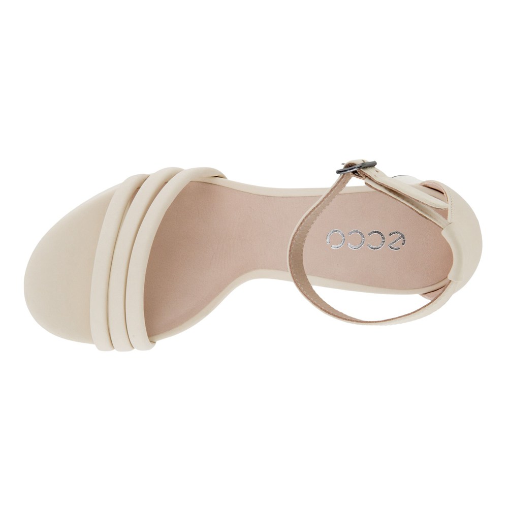 Womens Dress Shoes - ECCO Elevate Sculpted Sandal 75 - Beige - 1509FKZTJ